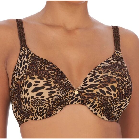 Natori Other - Natori 32D Pure Luxe Full Fit T-Shirt Bra NWOT 732080 Java Leopard Print NEW